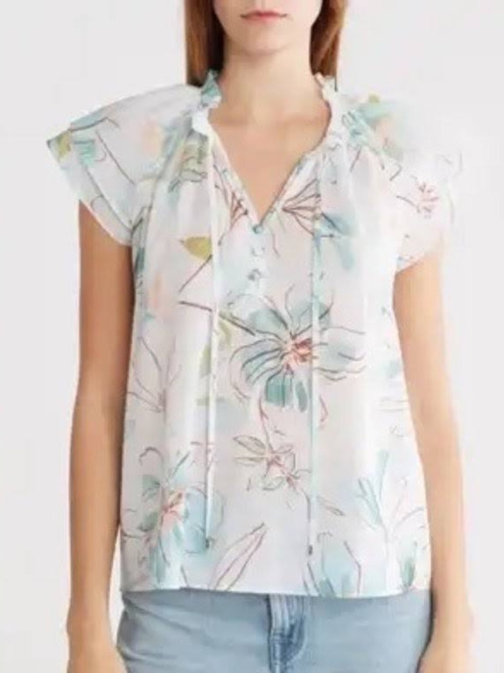 PARKER The Rowan Top shirt robins egg top - size small - NEW